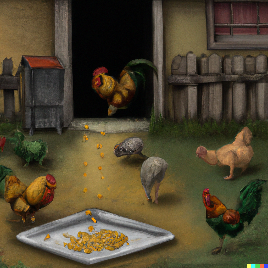 Hühner vermehren sich schneller, wenn sie Chicken Nuggets fressen