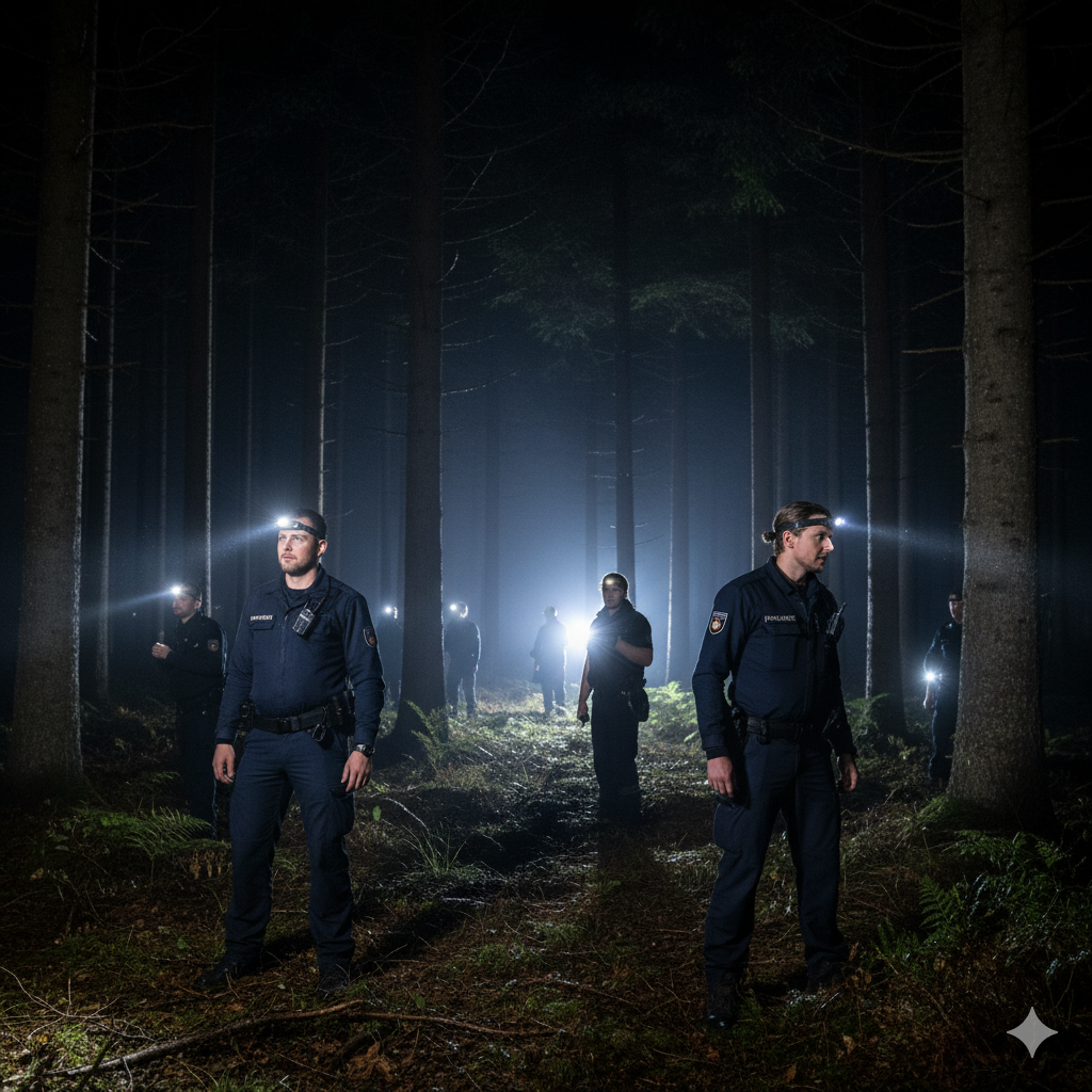 Fünf Kinder im Wald von Schupfart vermisst – nächtliche Suche läuft auf Hochtouren